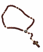 TERÇO BP MADEIRA PAU BRASIL N SRA DOS PRAZERES E DA DIVINA MISERIDORDIA M