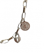 KIT CORRENTE COM PULSEIRA PAI NOSSO E SÃO BENTO AÇO INOX