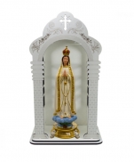 imagem do produto - IMAGEM INQUEBRAVEL COM CAPELA N SRA DE FATIMA 60CM 