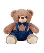 imagem do produto - URSO DE PELÚCIA MARROM E AZUL