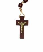 TERÇO BP MADEIRA PAU BRASIL N SRA DOS PRAZERES E DA DIVINA MISERIDORDIA M