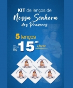 imagem do produto - KIT DE LENÇOS N SRA DOS PRAZERES 