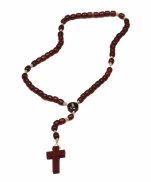 TERÇO BP MADEIRA PAU BRASIL N SRA DOS PRAZERES E DA DIVINA MISERIDORDIA M