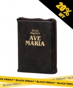 imagem do produto - BÍBLIA AVE MARIA COURO ZÍPER MARROM MÉDIA