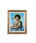 QUADRO 30X40CM SÃO JOÃO BATISTA MENINO DOURADA imagem do produto - QUADRO 30X40CM SÃO JOÃO BATISTA MENINO DOURADA