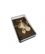 imagem do produto - KIT CORRENTE COM PULSEIRA N SRA APARECIDA E SÃO BENTO AÇO INOX 