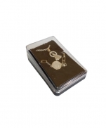 imagem do produto - KIT CORRENTE COM PULSEIRA N SRA APARECIDA E SÃO BENTO AÇO INOX COM STRASS